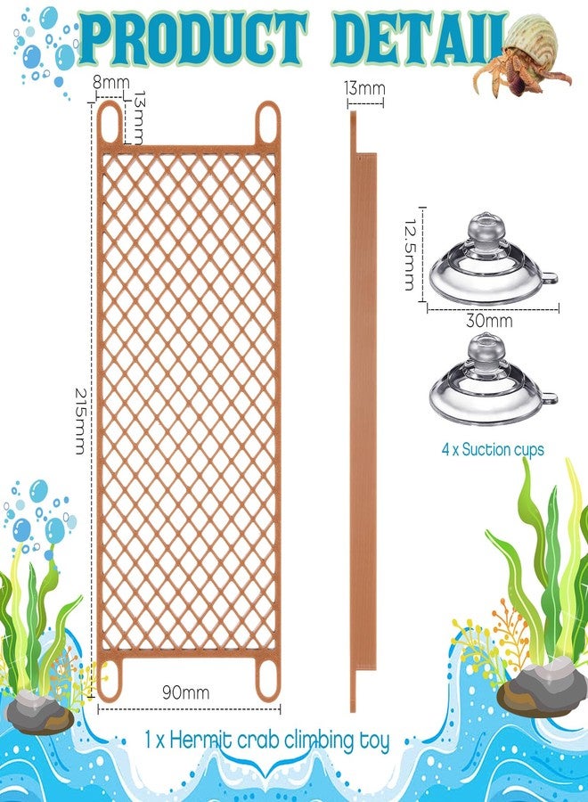 لعبة تسلق على شكل سلم لسرطان البحر الناسك من ساني موف، إكسسوارات لسرطان البحر الناسك، زينة لحوض الببغاء والسحلية والحرباء والزواحف - Image 2